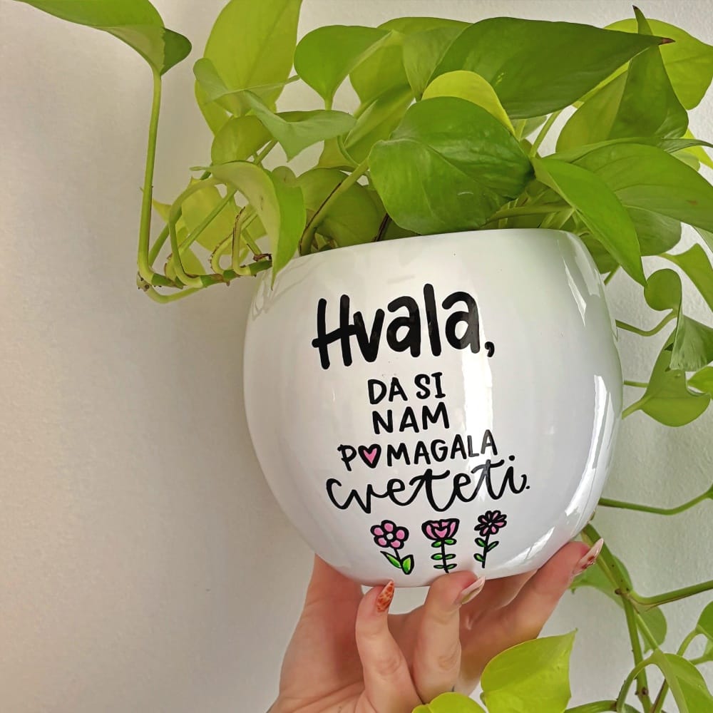 Lonček za rože - Hvala, da si nam pomagala cveteti