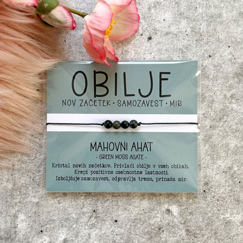 Zapestnica Oblije - Mahovni Ahat