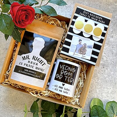 Darilni Paket - Darilo za valentinovo - Za prave moške - Kava