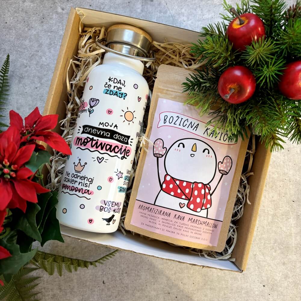Praznično darilo - Dnevna doza motivacije - Termovka in Kavica