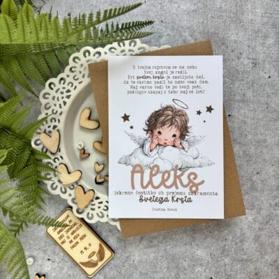 Alternative view of Darilo za krst - Okvir za sliko z imenom in datumom - Mini Darilni paket