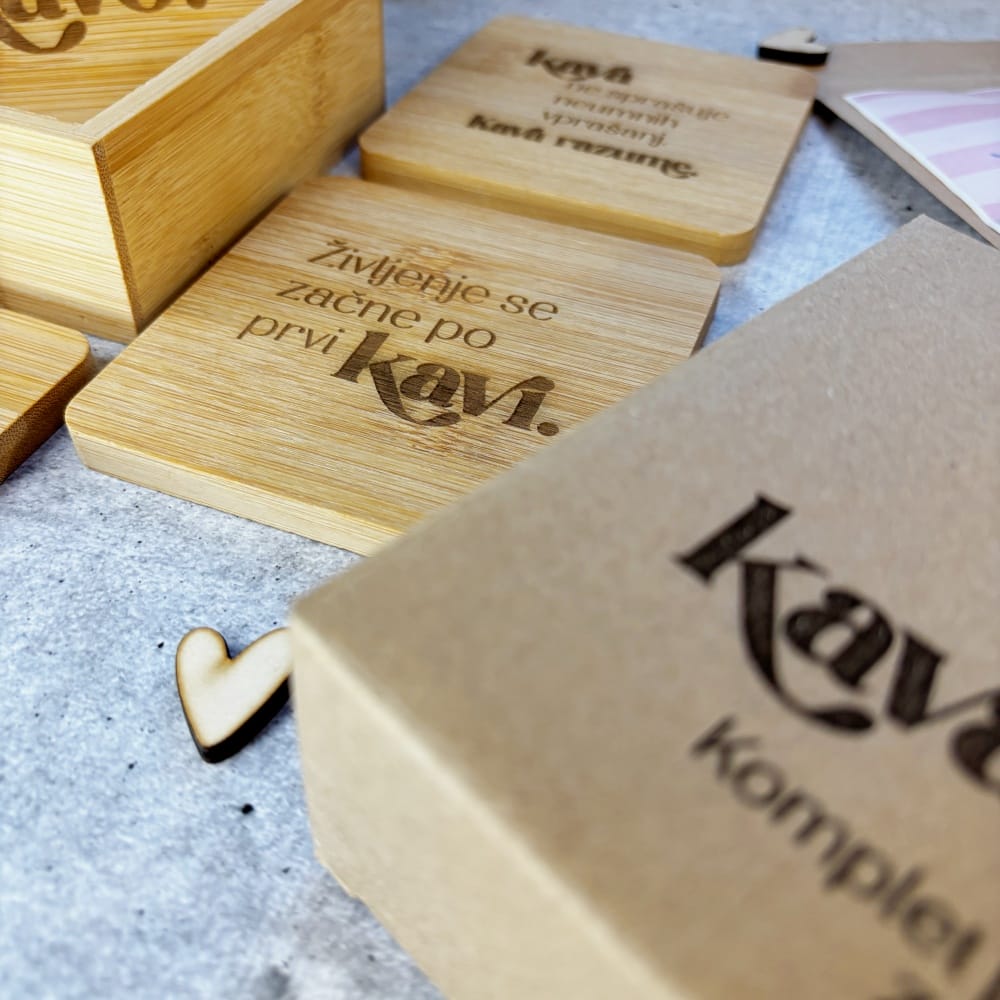 Podstavki za kozarce - Kava = Ljubezen - slika 2