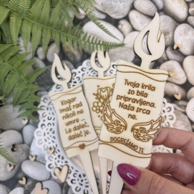 Alternative view of Lesene Sveče - Komplet - Krila - Palčka